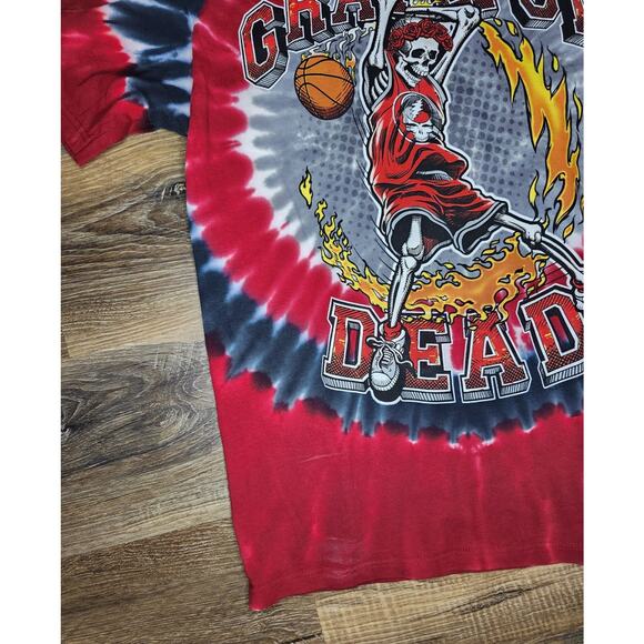 Grateful Dead Basketball Tie-Dye T-Shirt Medium Liquid Blue Skeleton Dunk Unworn - Picture 4 of 9